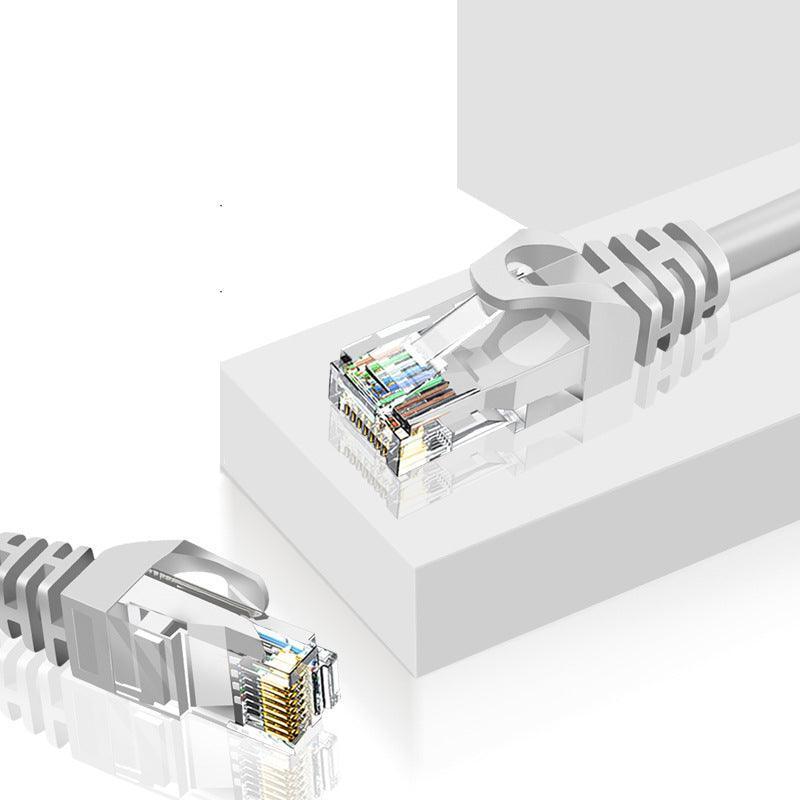 Fast CAT6 Ethernet network cable with RJ45 gold plated connectors in a coiled layout — view 3