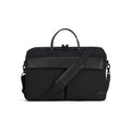 Sleek nylon Madison briefcase featuring premium vegan leather trims designed for professional business commutes