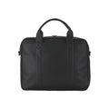 Palermo executive briefcase in premium dark material with top handle, adjustable strap, and sleek hardware
