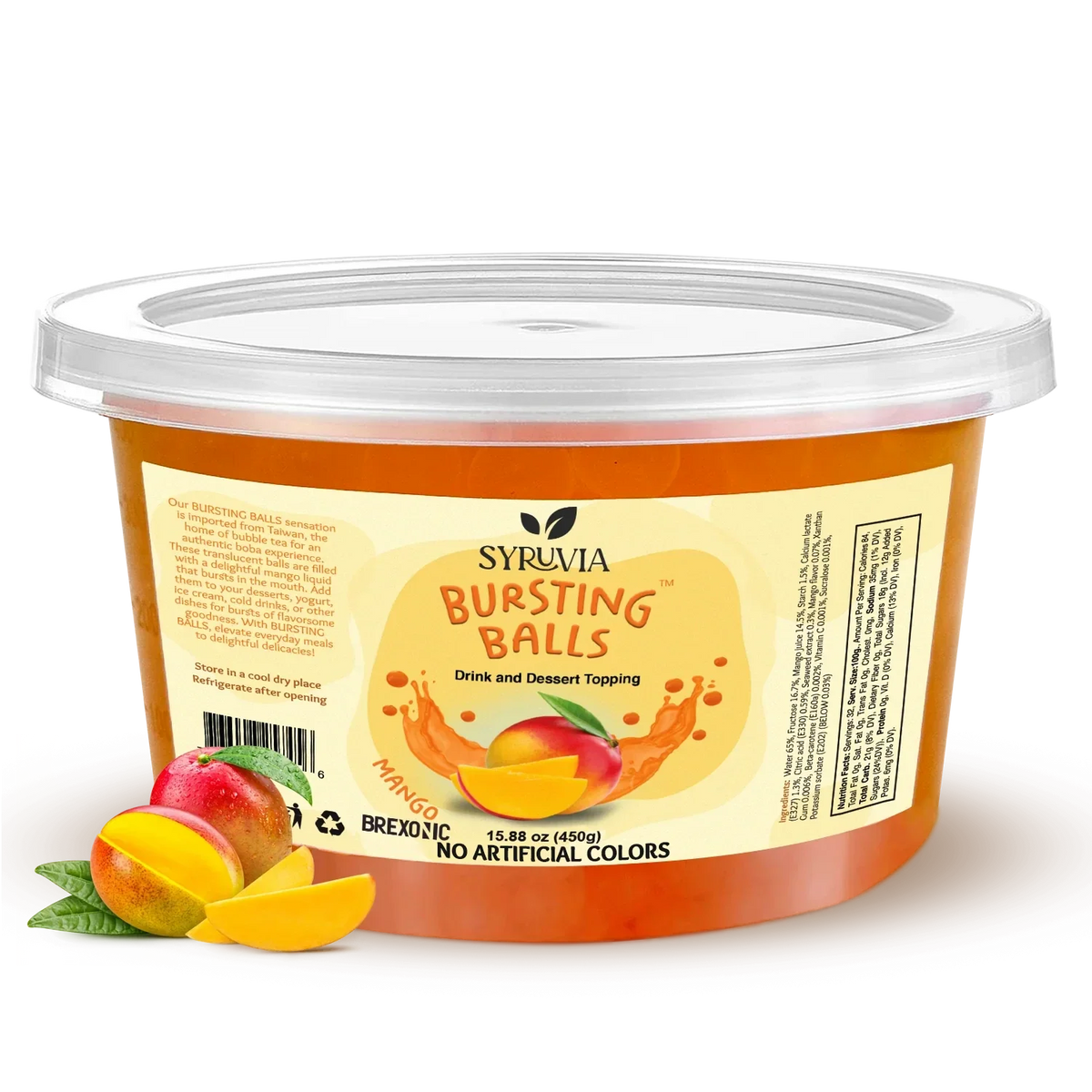 1 LB Mango Flavored Popping Boba-0