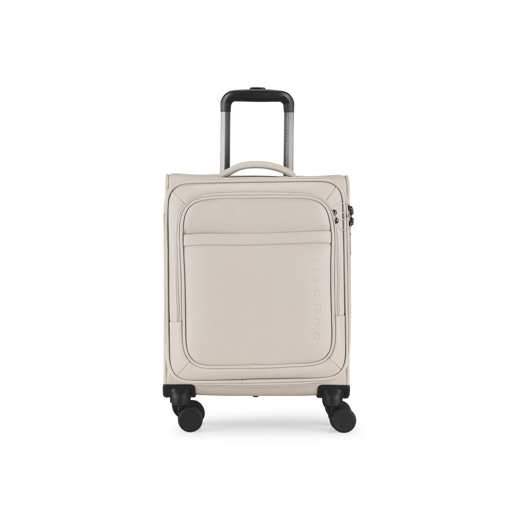 Sleek scratch-resistant Victoria Carry-On hard shell travel suitcase with multidirectional spinner wheels — view 2