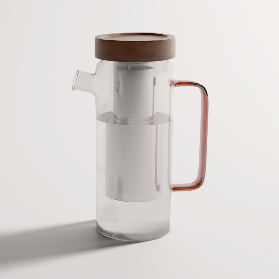Carafe filtrante en verre  écologique 1,5L-0