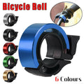 Minimalist O-shape bicycle bell in lightweight aluminum alloy for slim mountain bike handlebar mounting