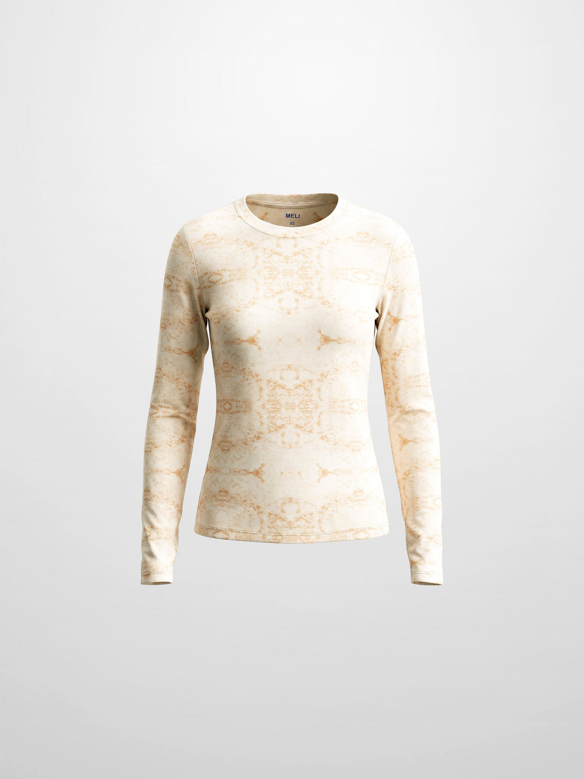 Basic Printed T-shirt-Peach World Map-1