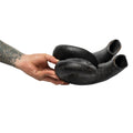 Two natural water buffalo horn dog chews for dental health and long lasting training rewards