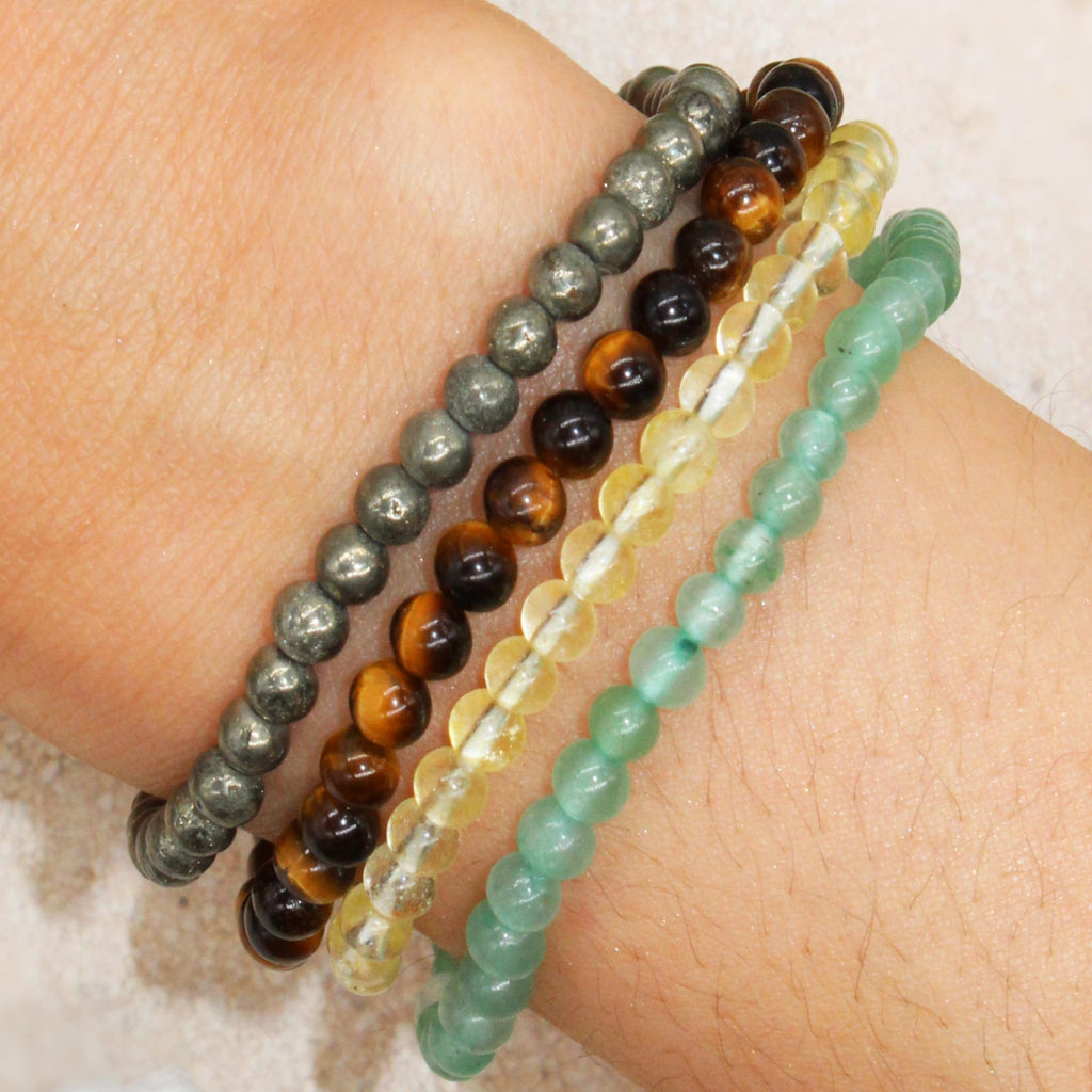 Attract Abundance Luck Money Stackable Crystal Bracelet Set-2