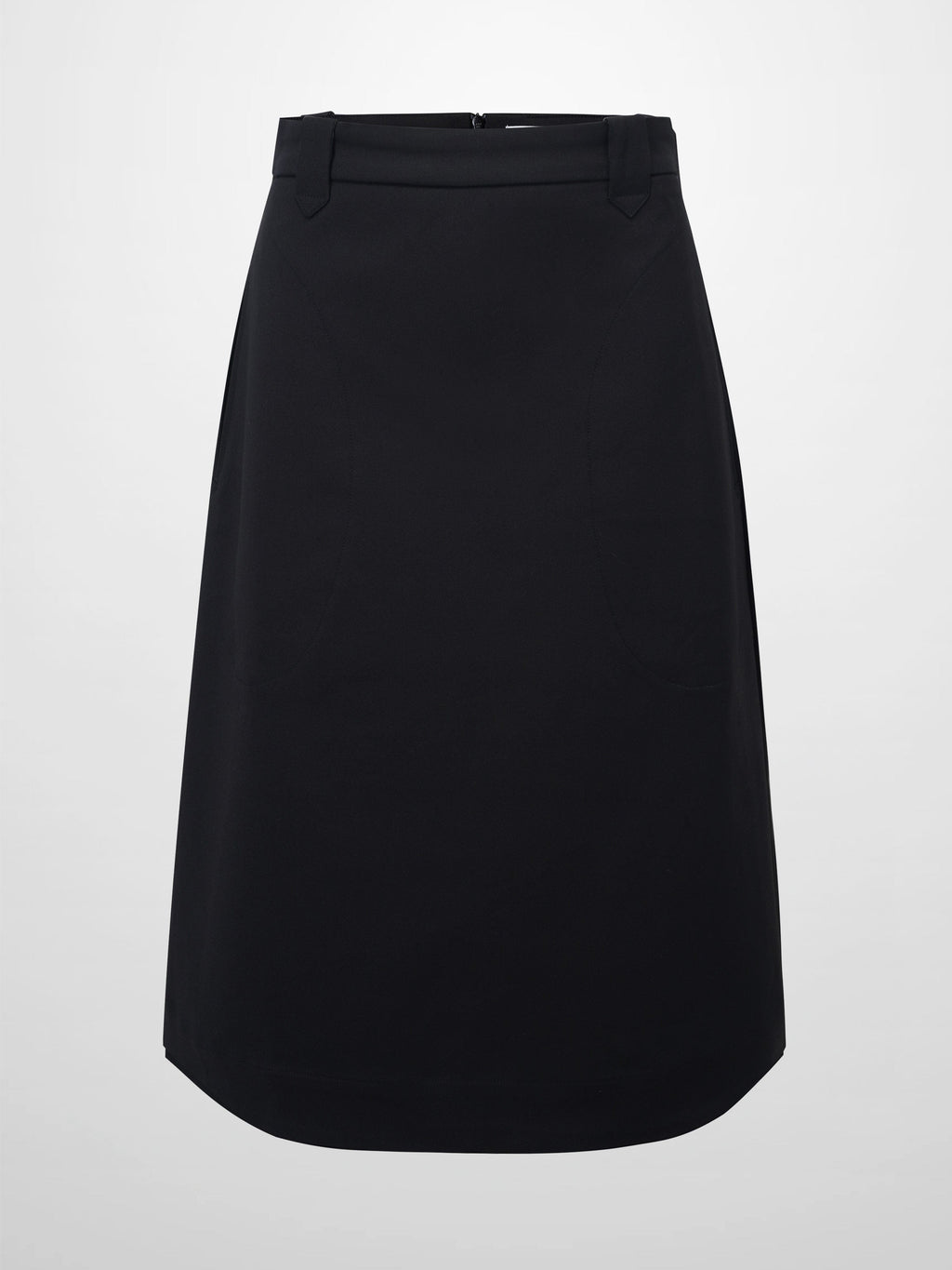 Basic A-Line Skirt-Black-0