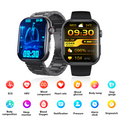 Wautton ECG smart watch with digital display showing blood pressure and heart rate metrics