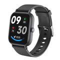 Sleek all-metal women's fashion smartwatch with digital display showing fitness tracking and heart rate data