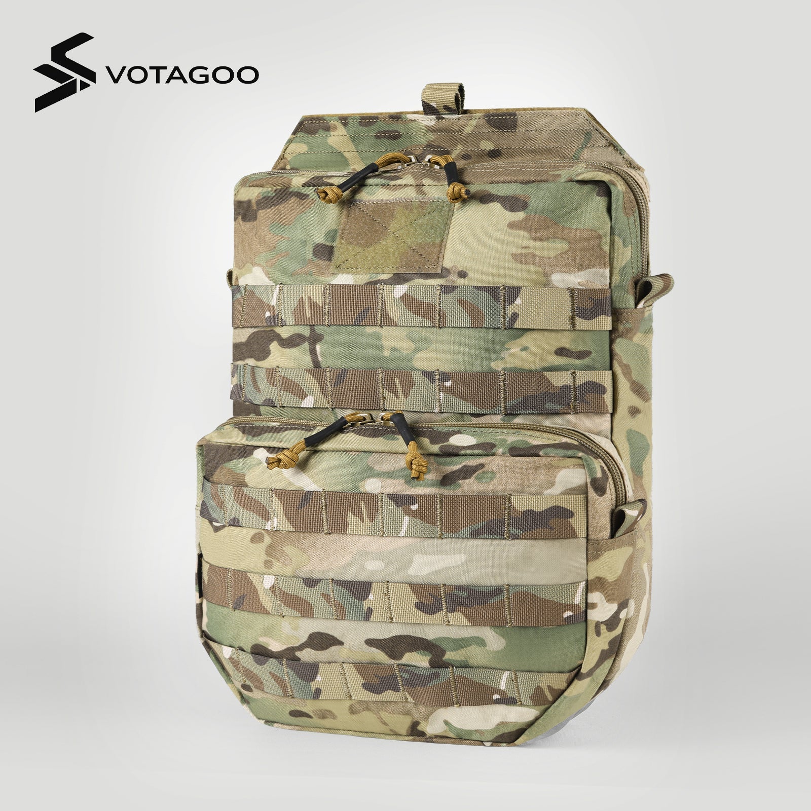 VOTAGOO tactical hydration pack 3L MOLLE compatible carrier made of durable nylon with storage compartments