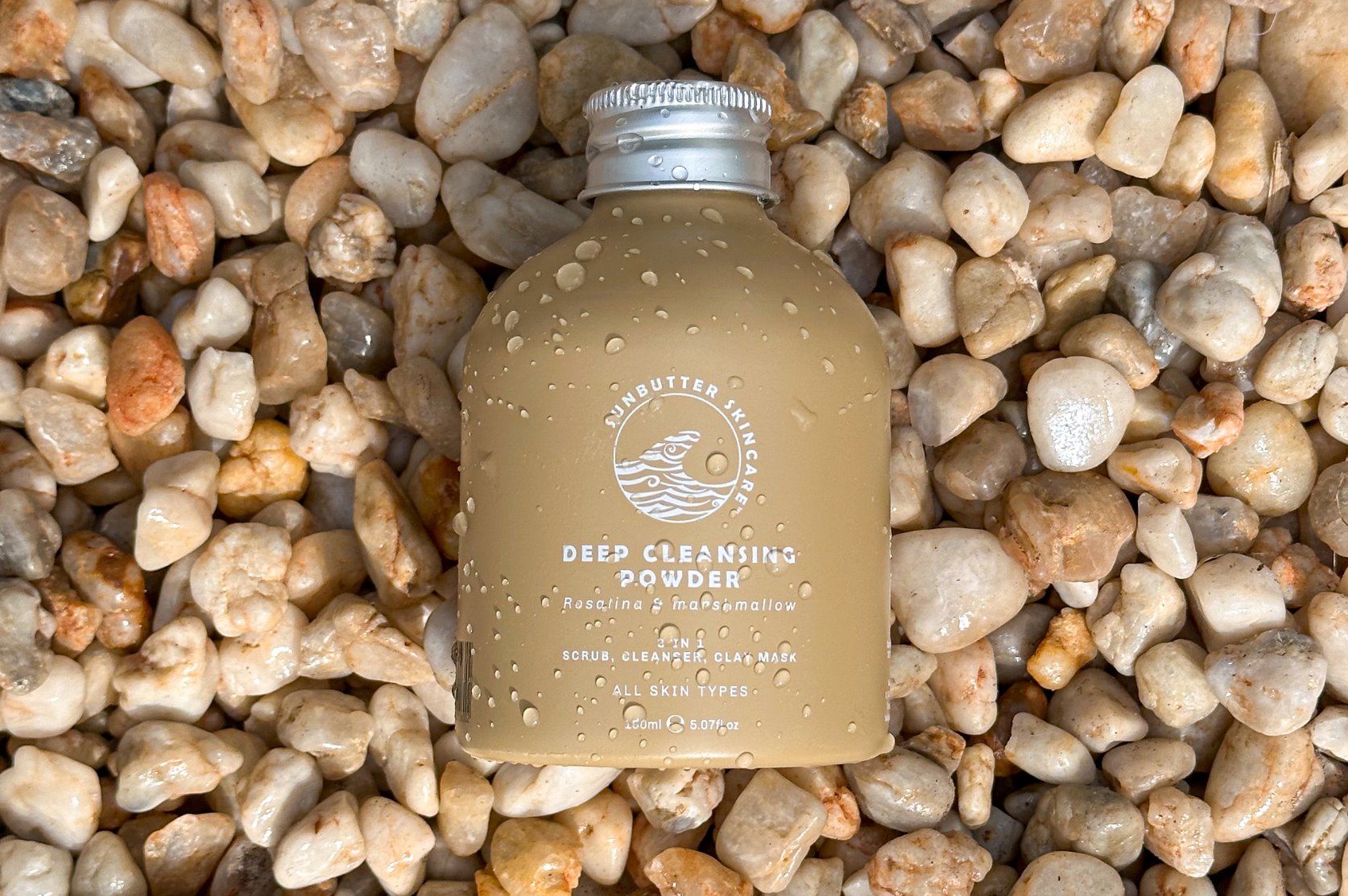Deep Cleansing Marshmallow Face Scrub container showing finely milled organic exfoliating powder — view 2