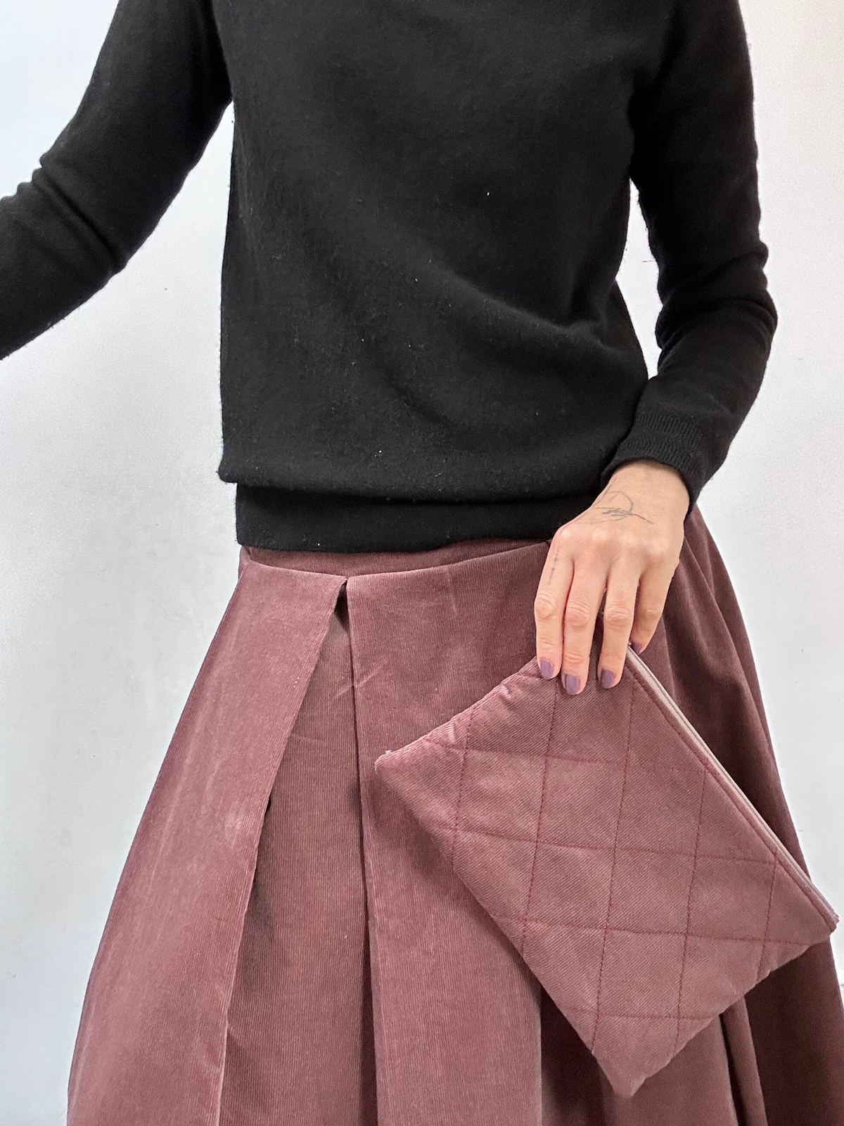 Organic Cotton Taupe Make up bag - Celeste | No More Nobody-2