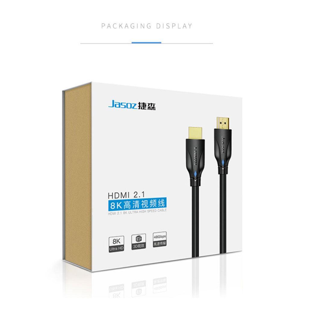Braided 8K Ultra HD Premium HDMI 2.1 cable with gold-plated zinc alloy connectors — view 3
