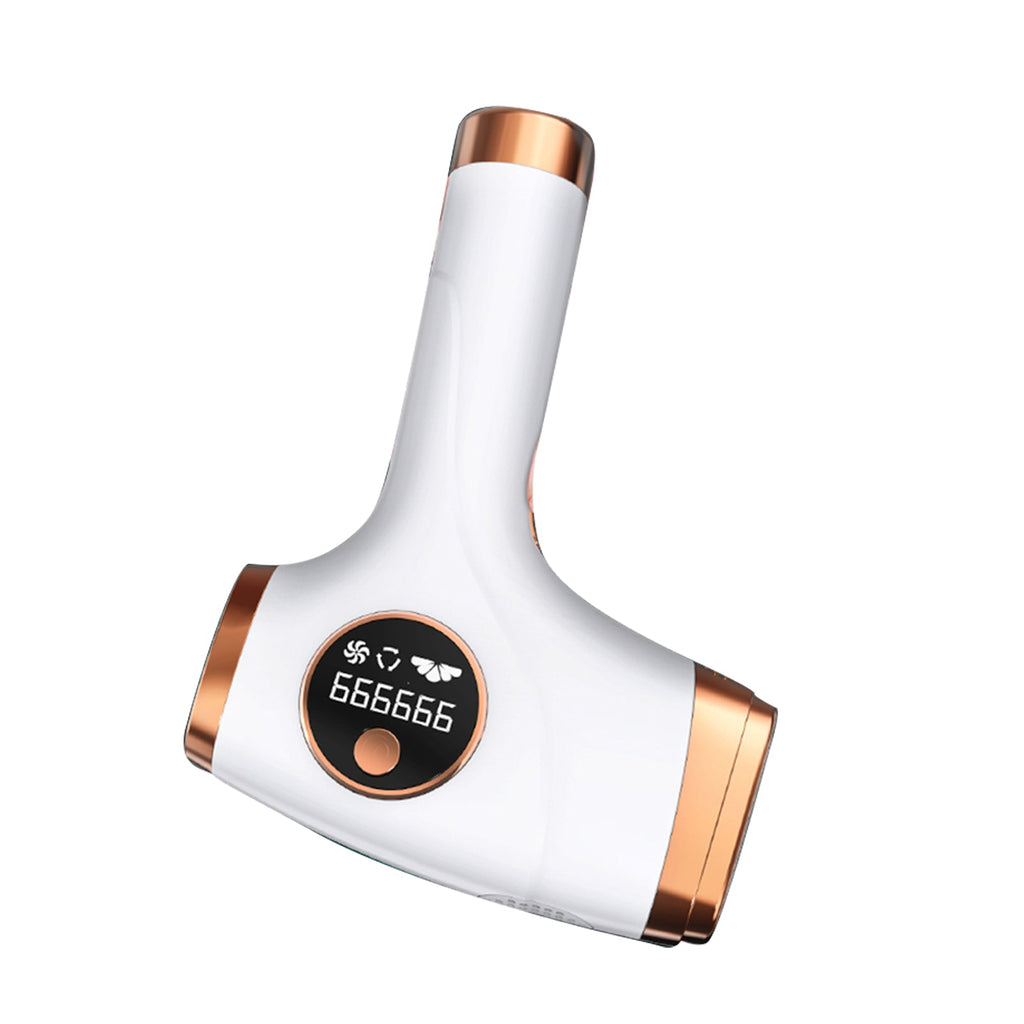 White IPL hair removal machine with LED display for gentle at-home body grooming — view 3