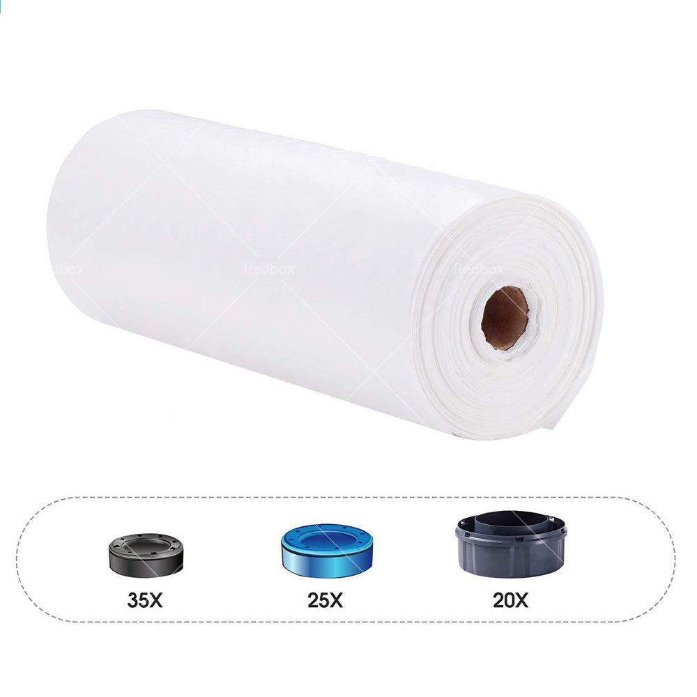White 100m PE plastic nappy bin refill film roll with cardboard tube for baby nursery — view 4