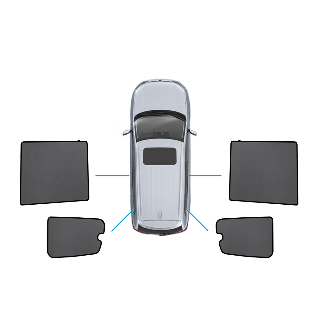Black nylon mesh magnetic car window sun shade for Mitsubishi Pajero vehicles — view 3