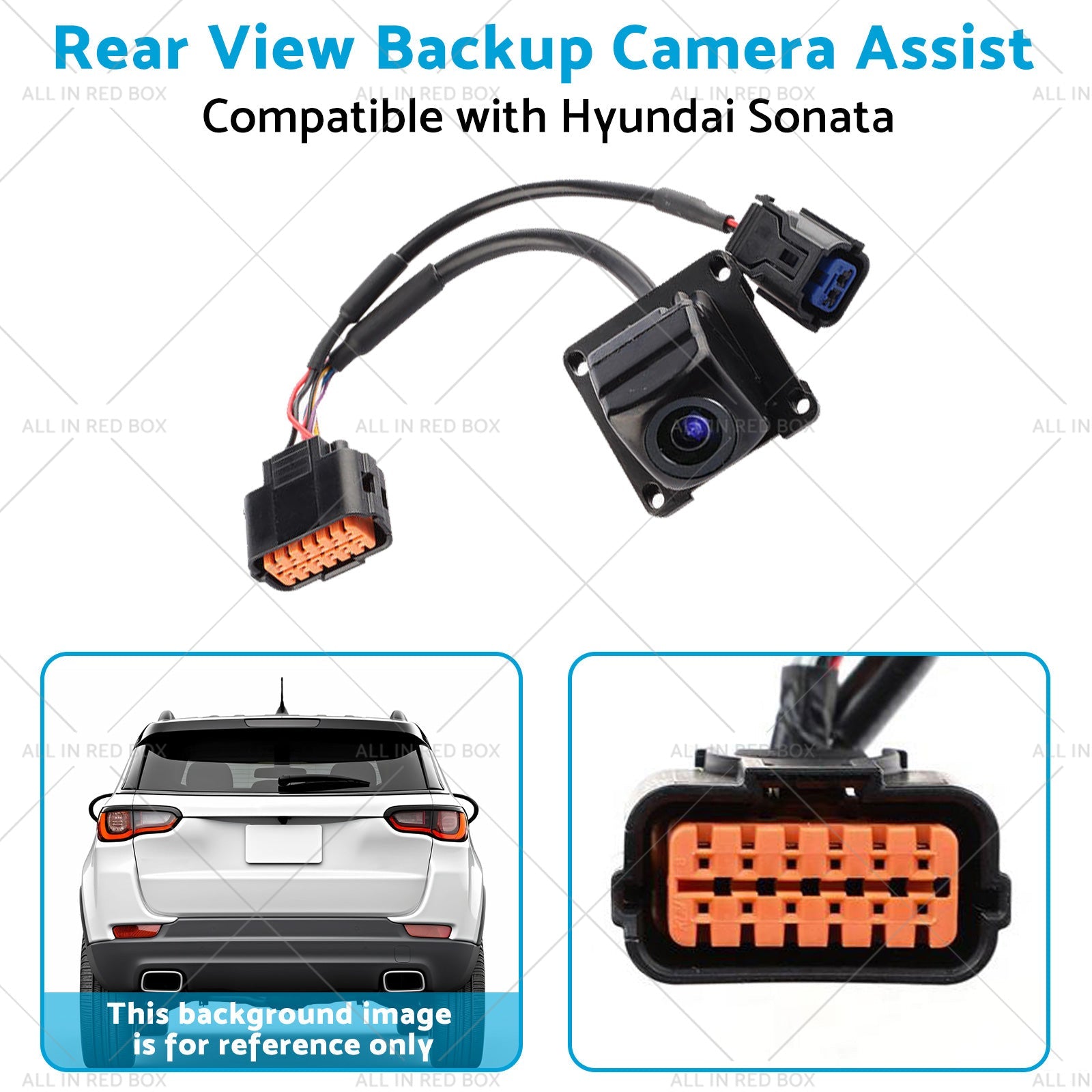 Black vehicle rear view backup camera made of rust-resistant metal with a wide angle lens. — view 4