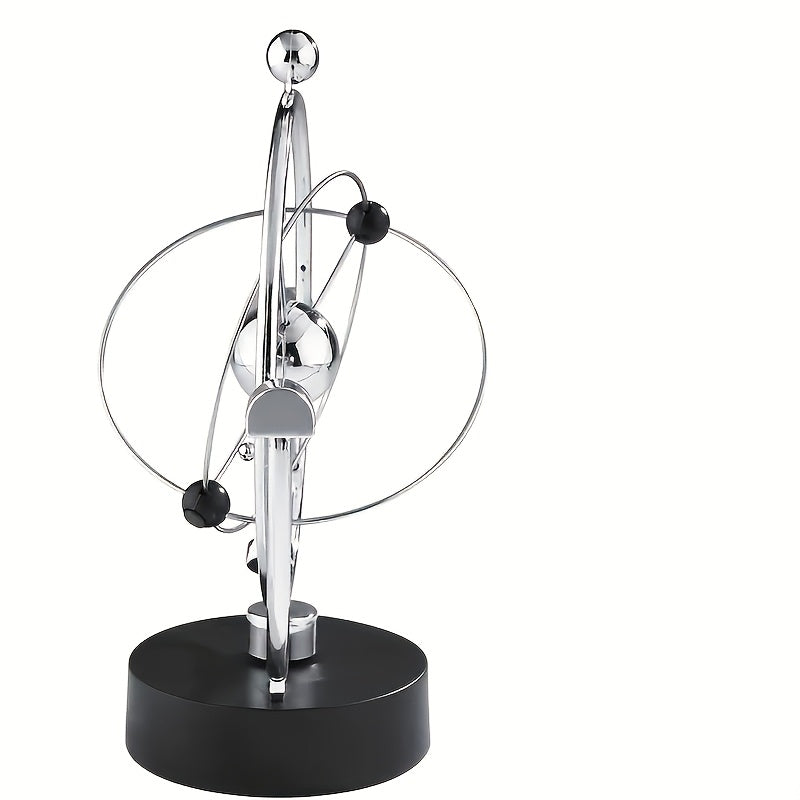 Mixed color tabletop Newton's cradle pendulum desk decor piece showing perpetual motion kinetic art — view 3