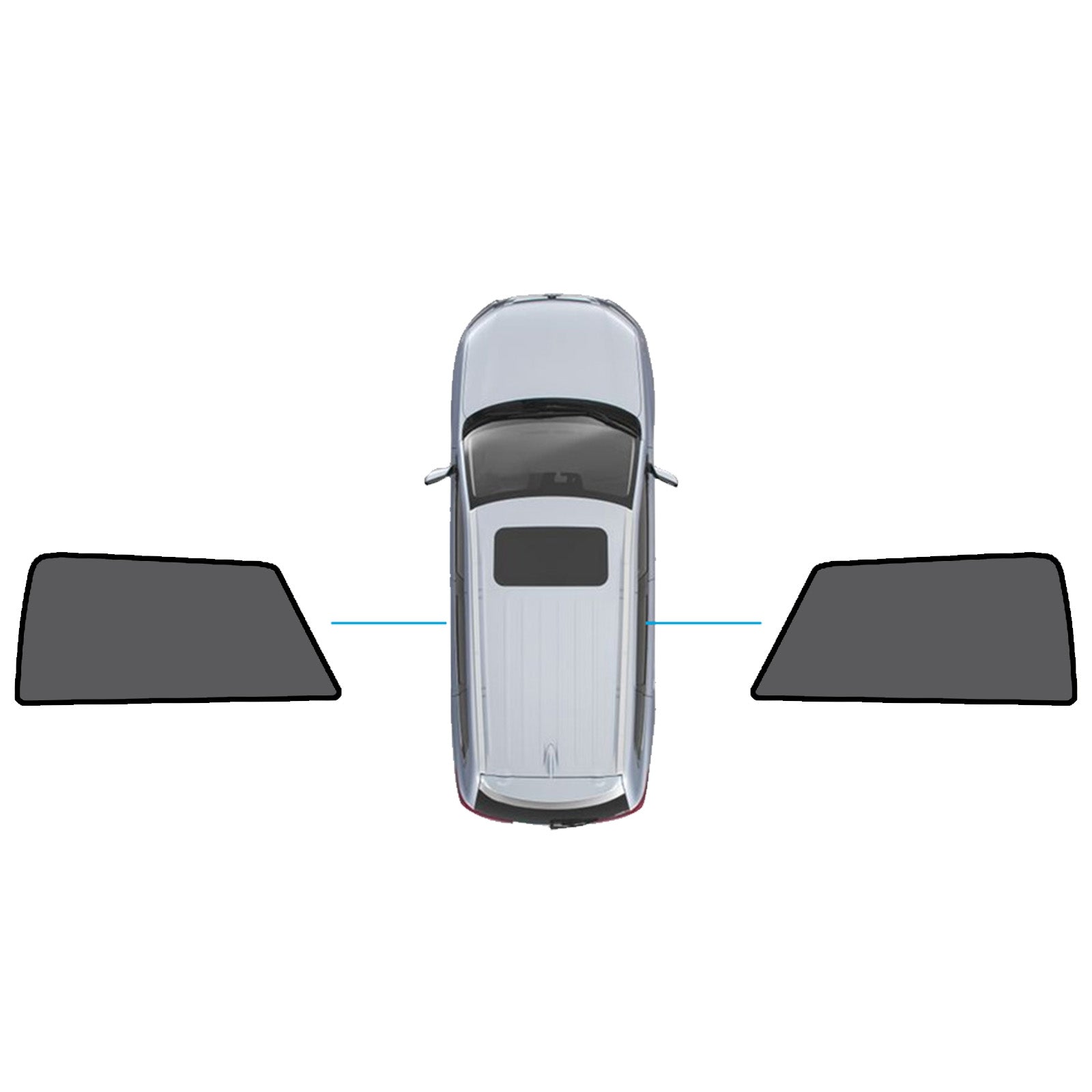 Magnetic mesh car window shade installed on a Subaru Outback blocking sunlight and UV rays — view 2