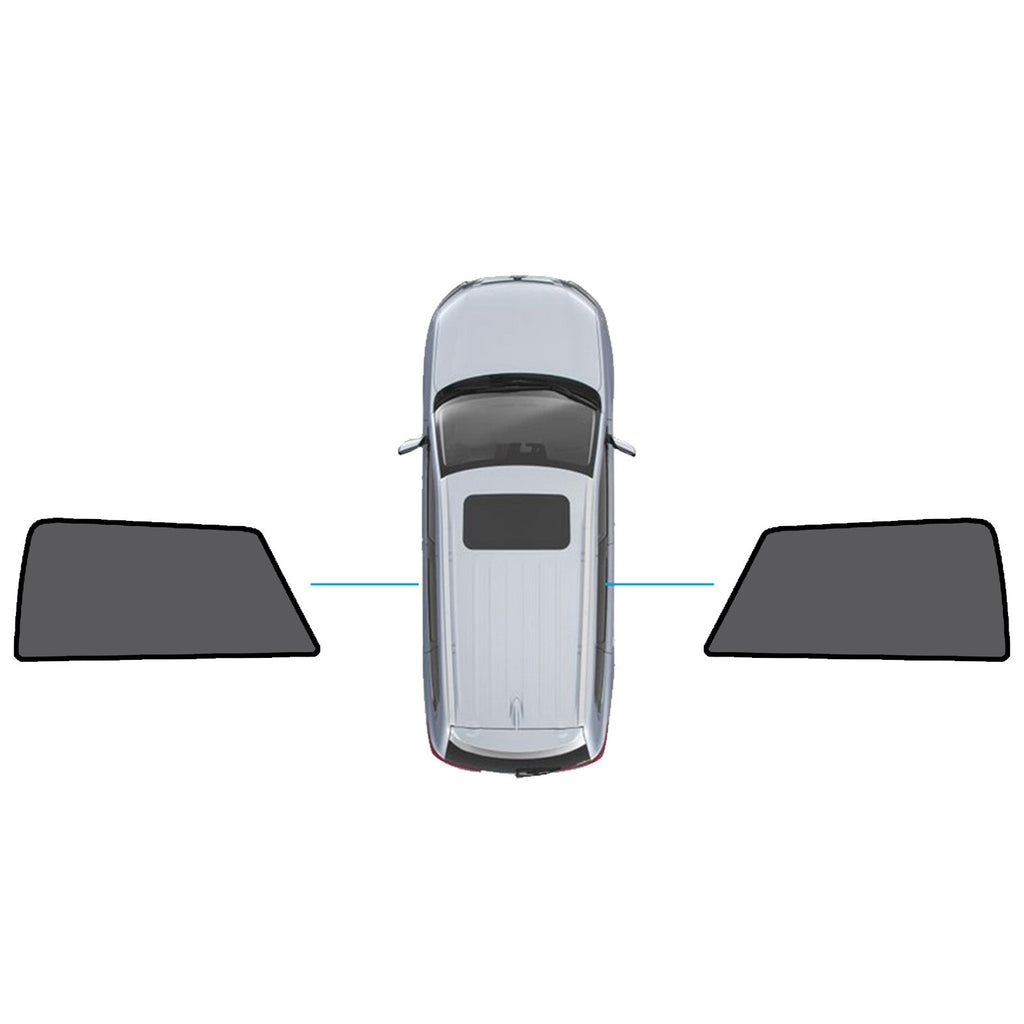 Magnetic mesh car window shade installed on a Subaru Outback blocking sunlight and UV rays — view 2