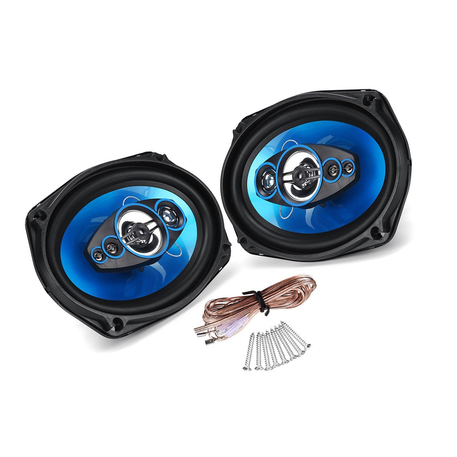 MAXCOOL 6x9 inch 1000W coaxial car door stereo speakers with protective mesh covers and wires