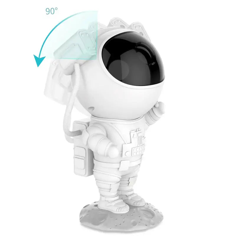 Astronaut starry sky night light, white matte plastic star projector for a kid room tabletop — view 3