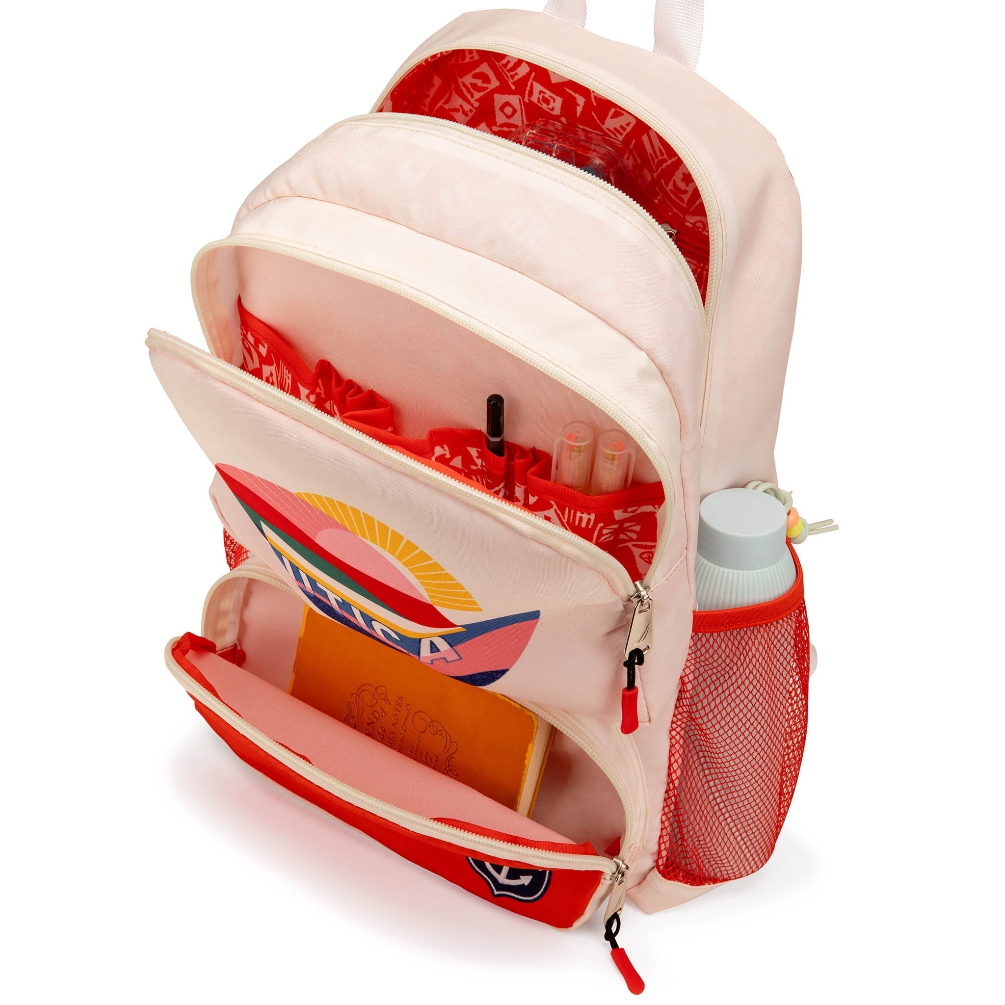 Nautica kids school backpack with multiple compartments, padded straps, and water-resistant polyester construction. — view 2