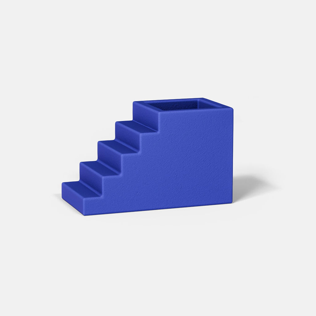 Stairway pen holder silicone mold for crafting geometric desk organizers and modern office storage accessories