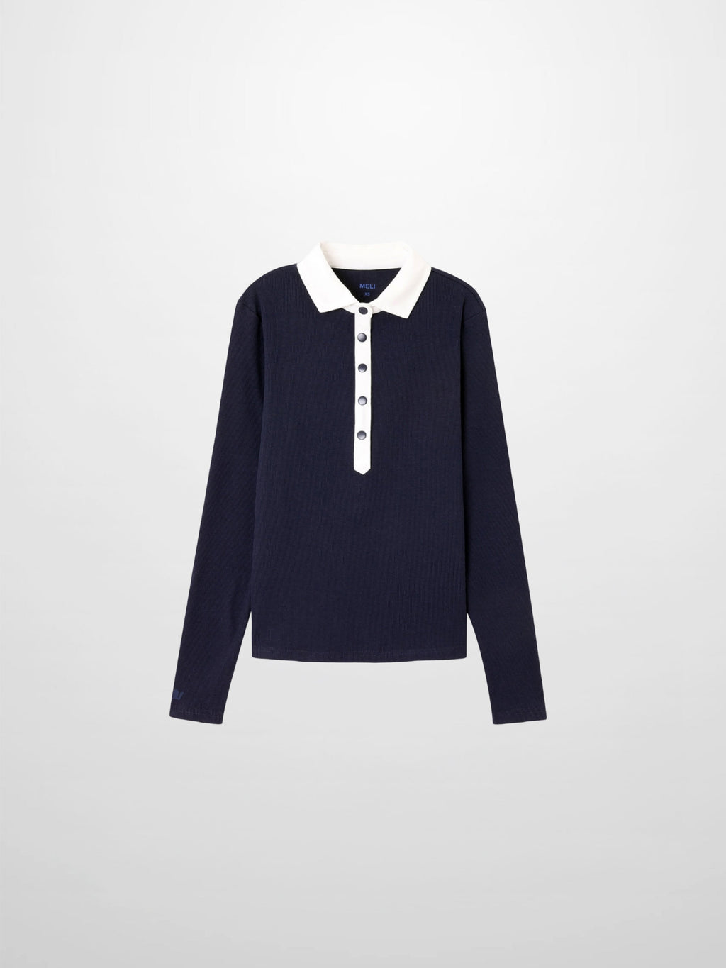 White Collar Polo-Navy-1