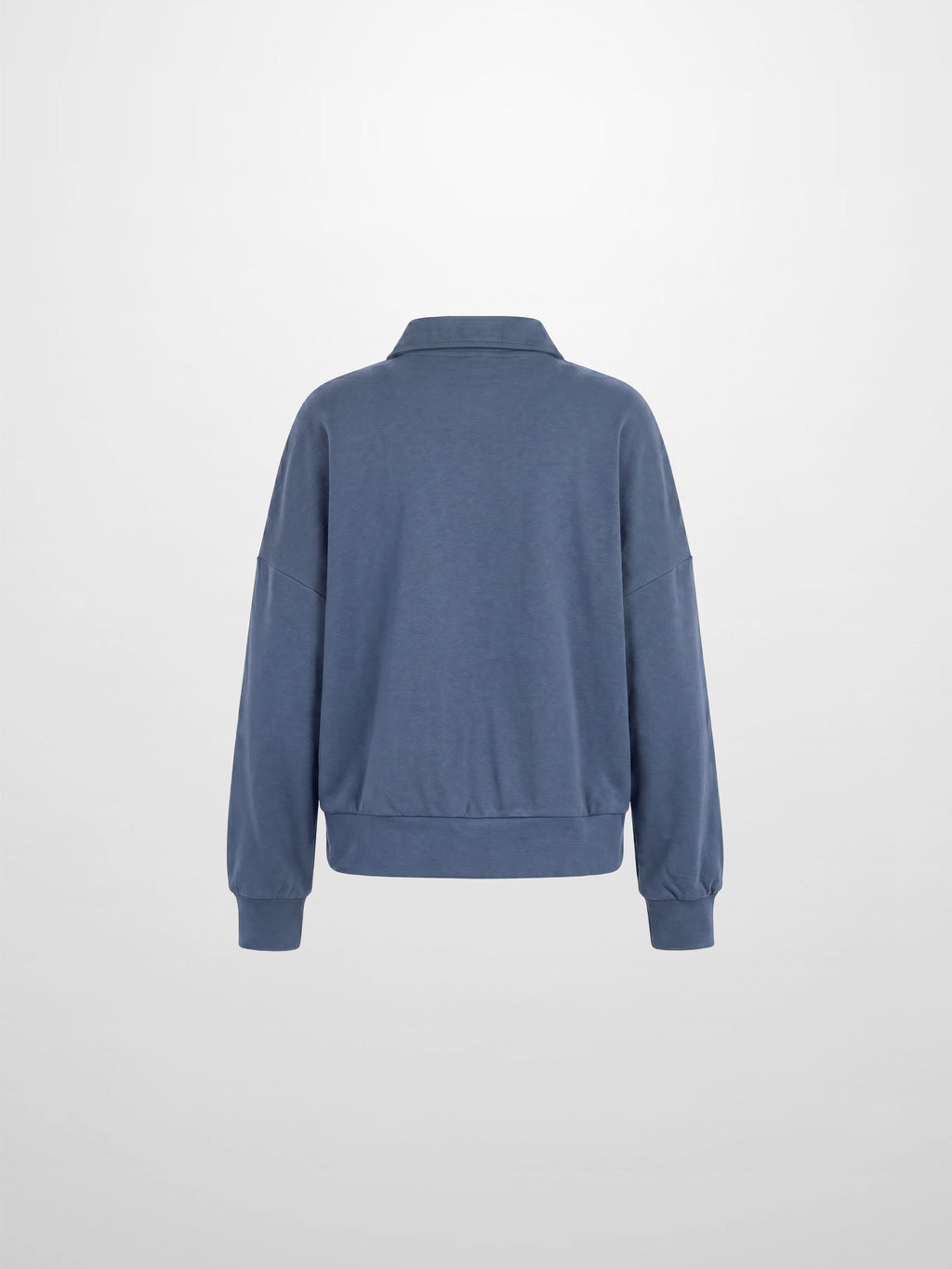 Collared Bomber Tee-Grey Blue-2