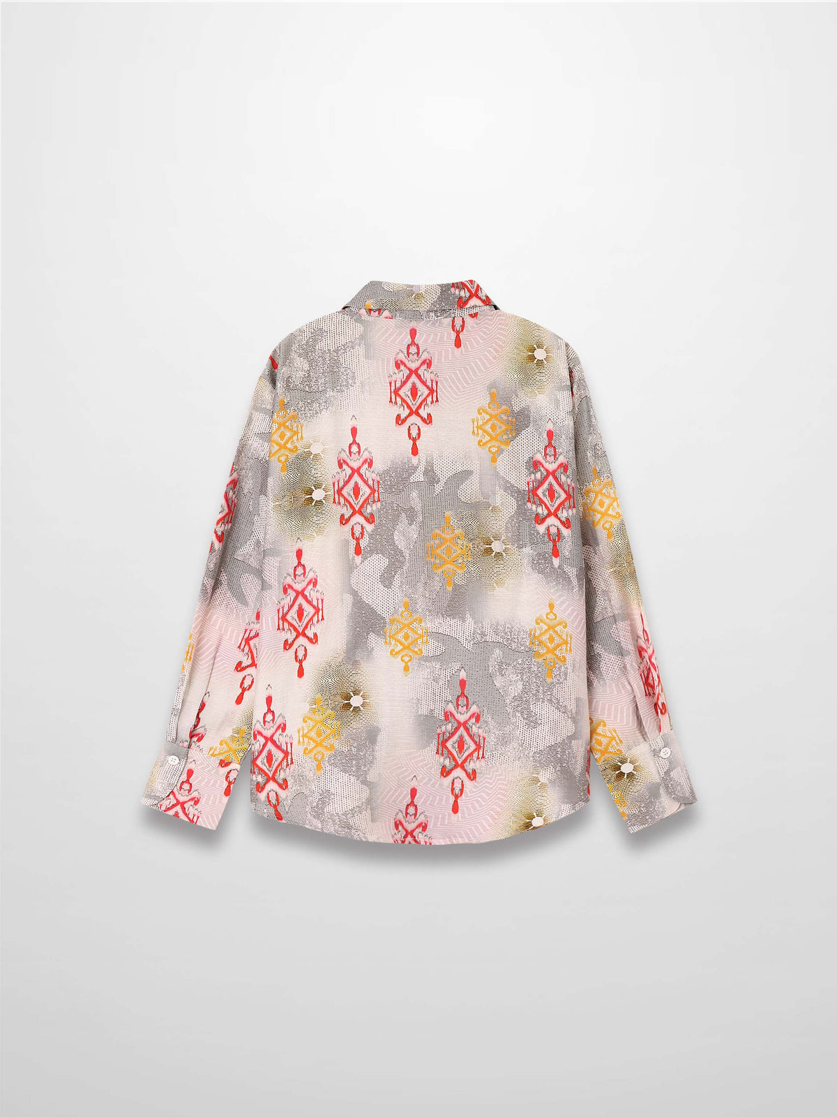 Button Down Collared Blouse-Ombre Print-3