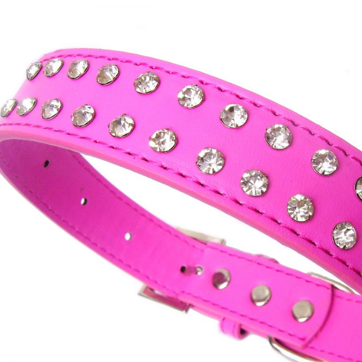 2-Row Collar Lead Set - Hot Pink-4