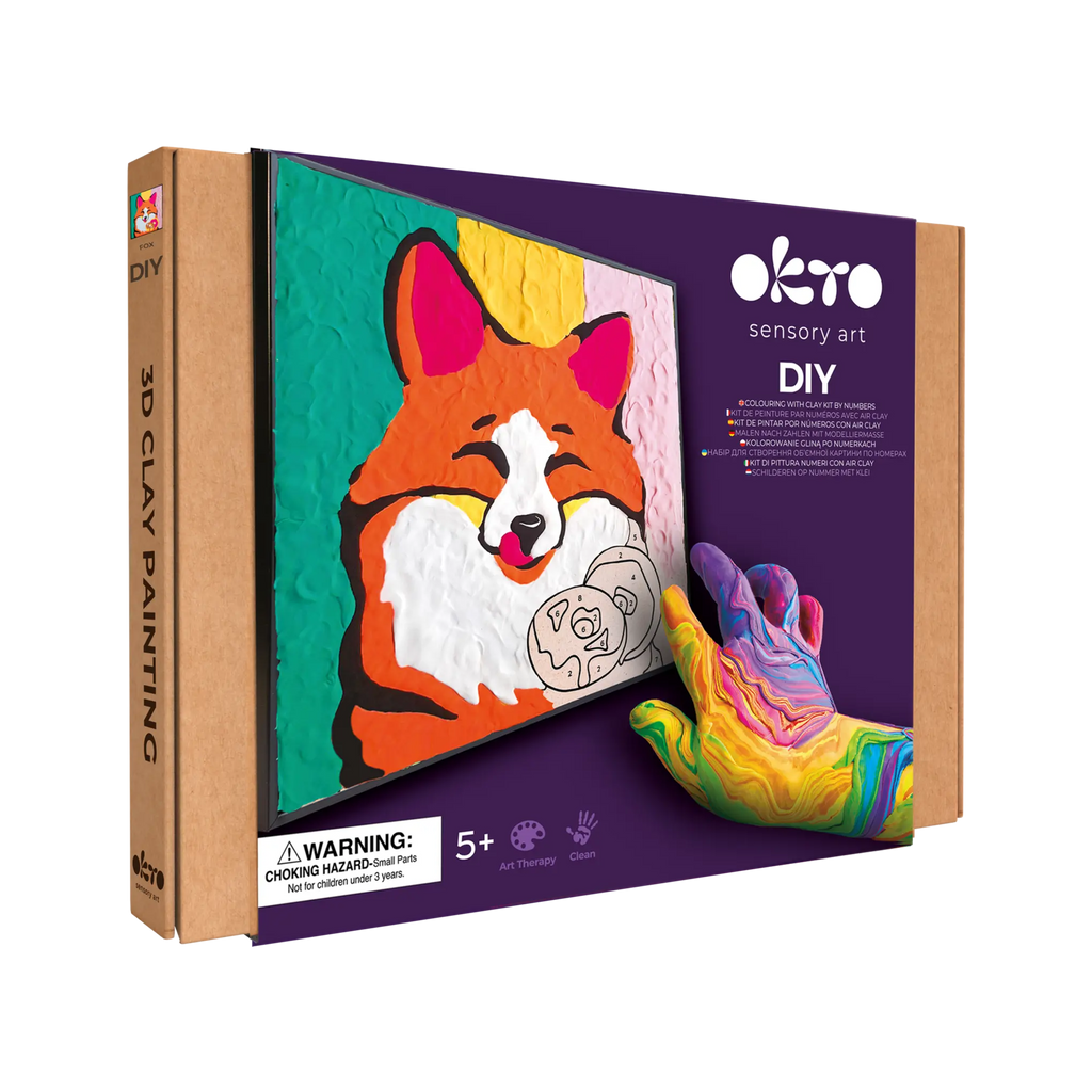 Coloring with clay set by numbers FOX-1