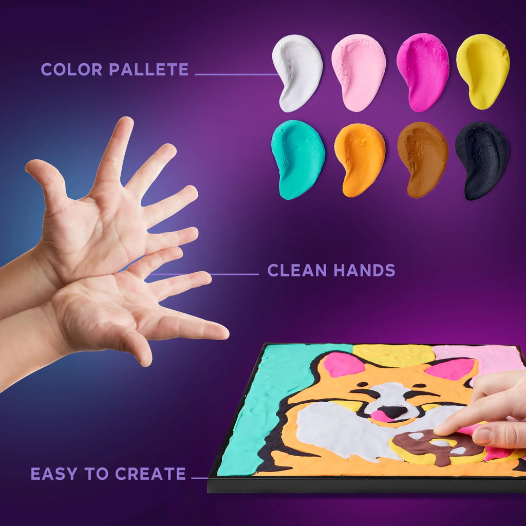 Coloring with clay set by numbers FOX-4