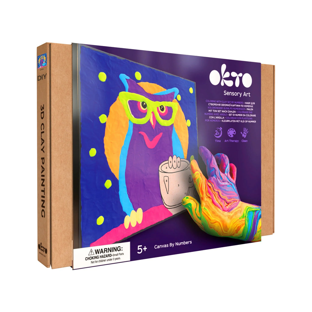 Coloring with clay set by numbers OWL-1