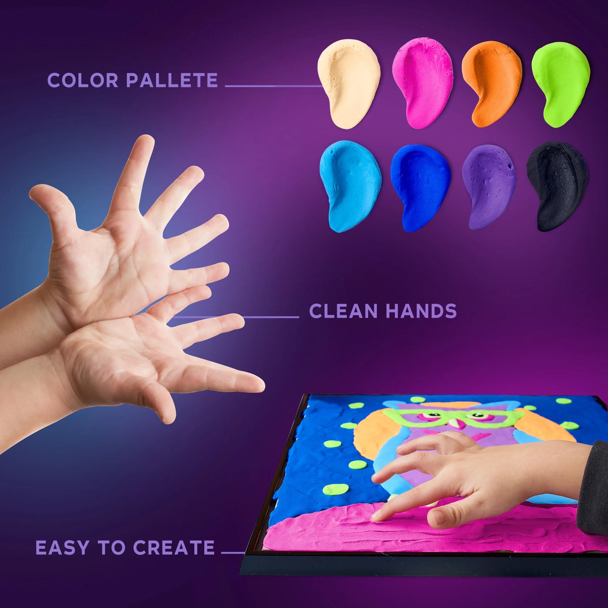 Coloring with clay set by numbers OWL-4