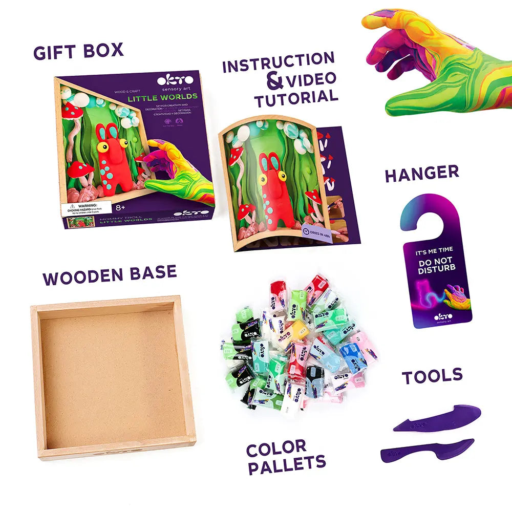Wood&Craft DIY set "Little Worlds" Mommy troll-1