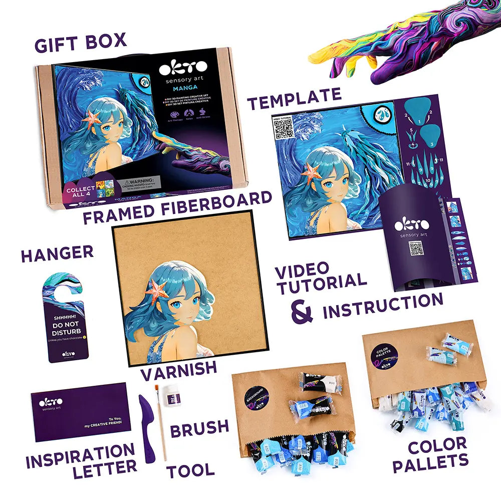 DIY 3D Painting set "MANGA" Water-1