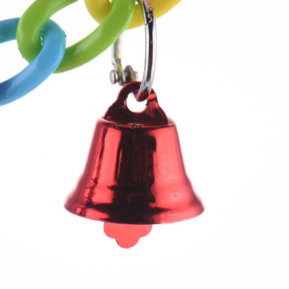 Multi-color wooden bird swing and biting toy set with hanging hook for parrot cages — view 4