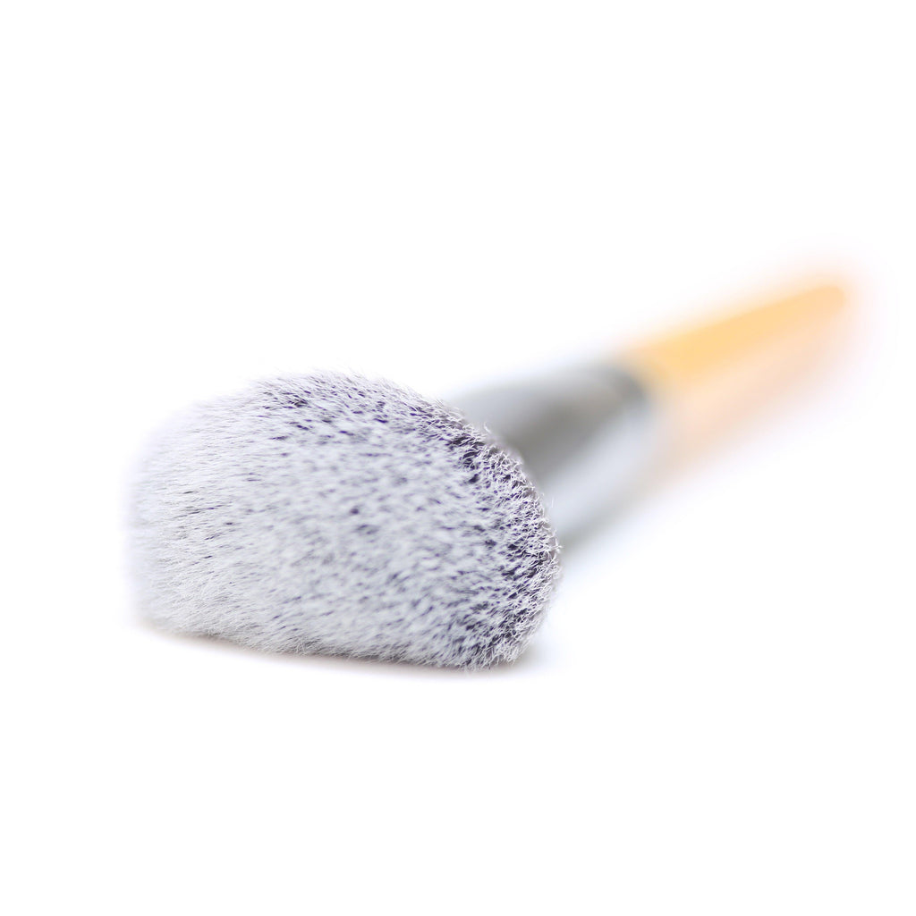 Vegan contour makeup brush with angled soft bristles and a natural bamboo handle — view 5