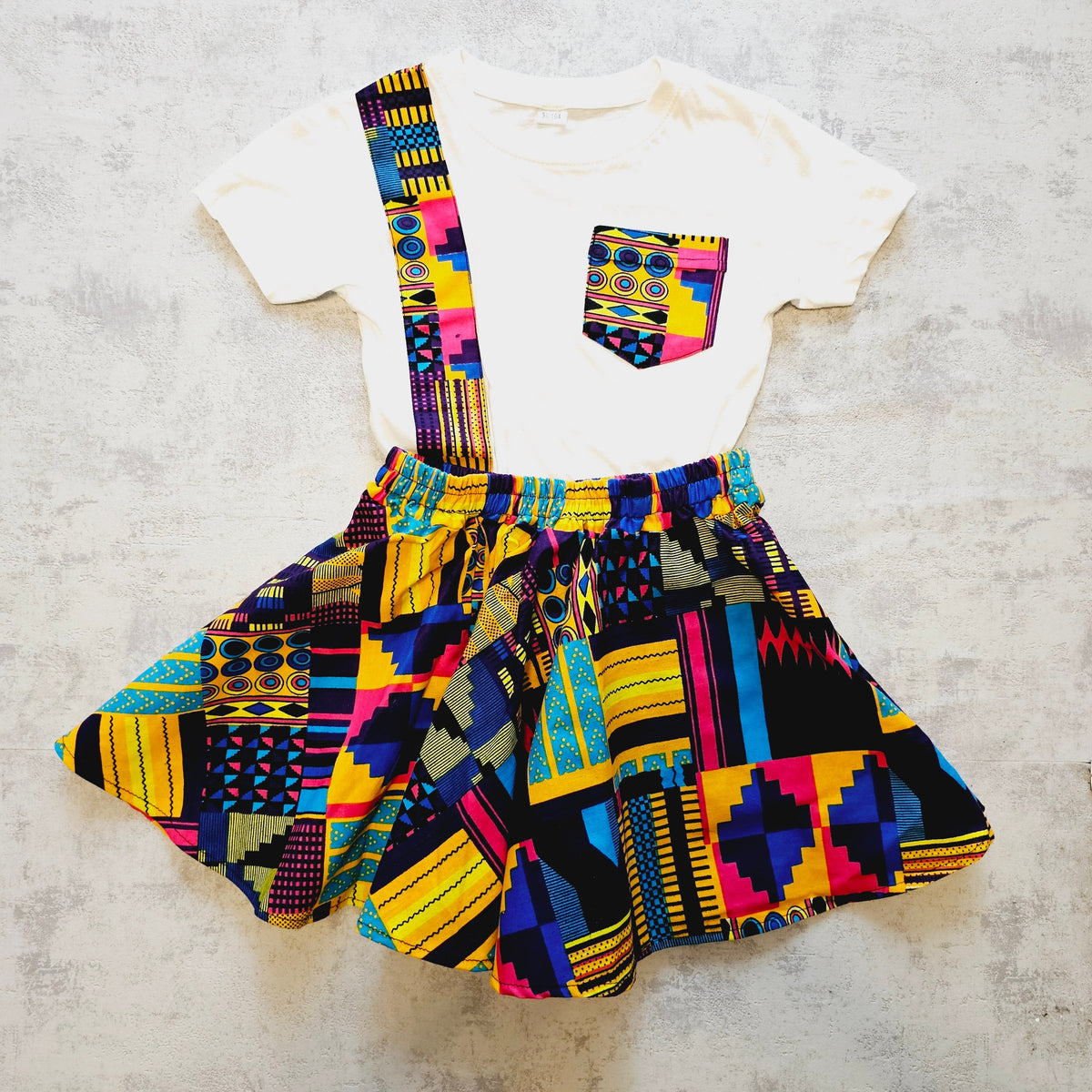 Matching T-shirt and Circle Skirt Set for Kids-0
