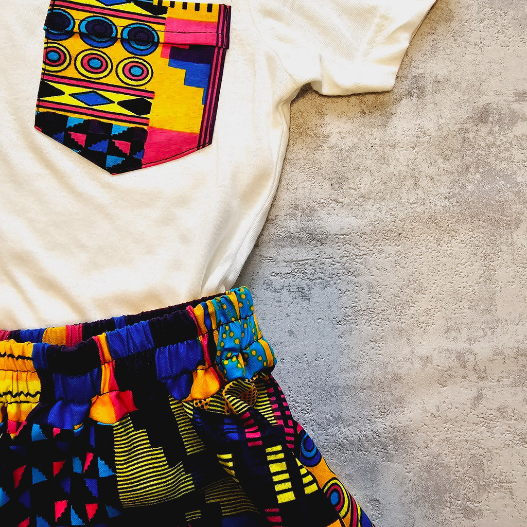 Matching T-shirt and Circle Skirt Set for Kids-3