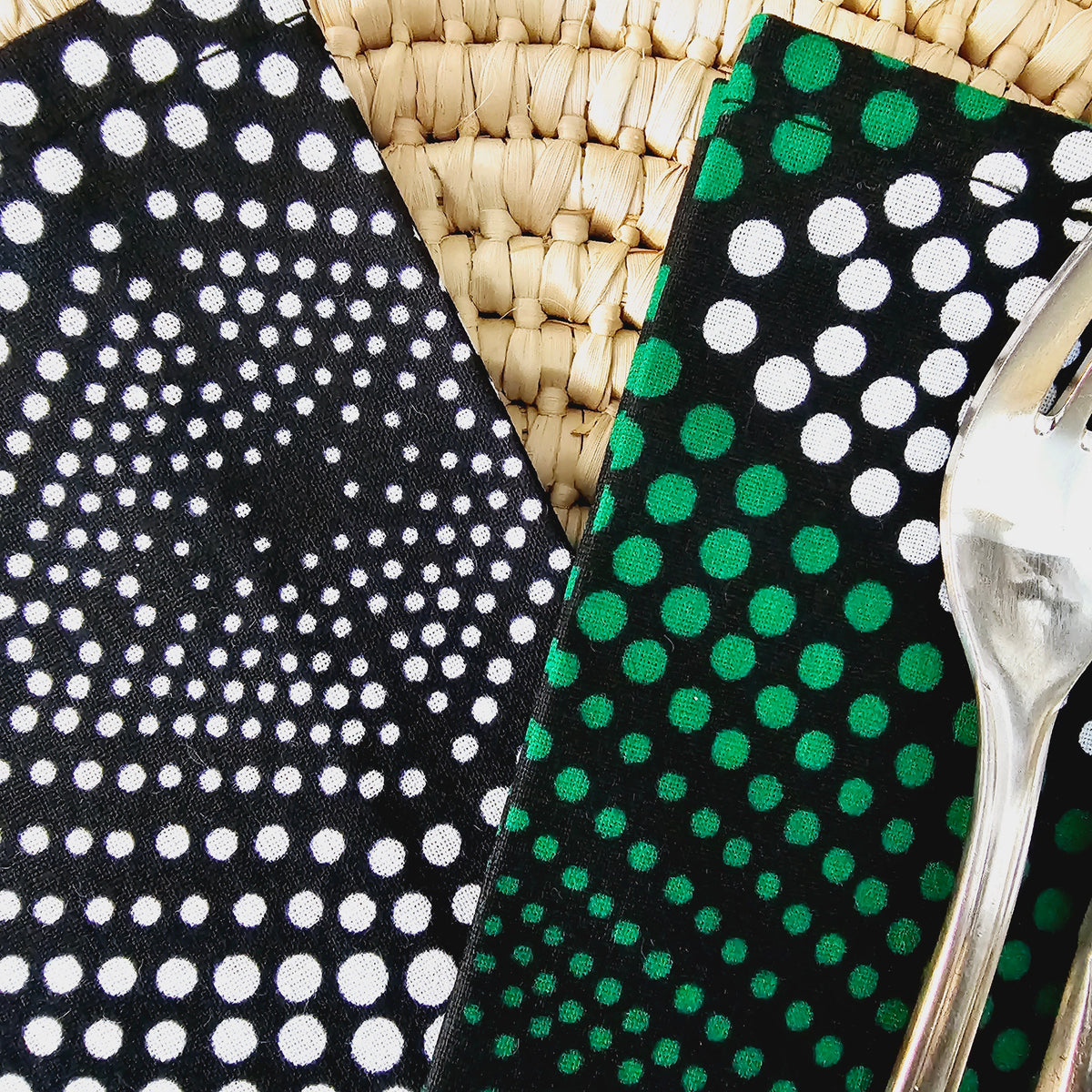 Set of 4 | 8 Napkins | 40x40cm | Ankara Wax, 100% Cotton-2