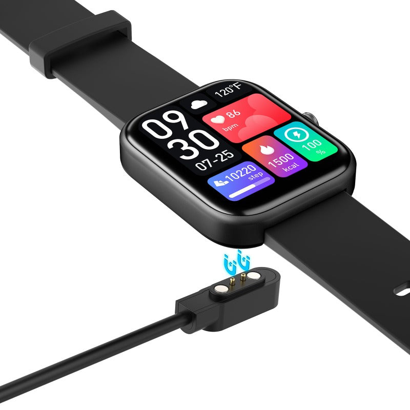 Senior smartwatch fitness tracker with large 2-inch HD digital touchscreen display and adjustable sports wristband. — view 4
