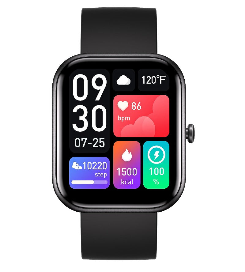 Senior smartwatch fitness tracker with large 2-inch HD digital touchscreen display and adjustable sports wristband. — view 5