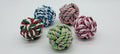 Fetch ball for dogs and cats made of durable woven rope for interactive outdoor playtime