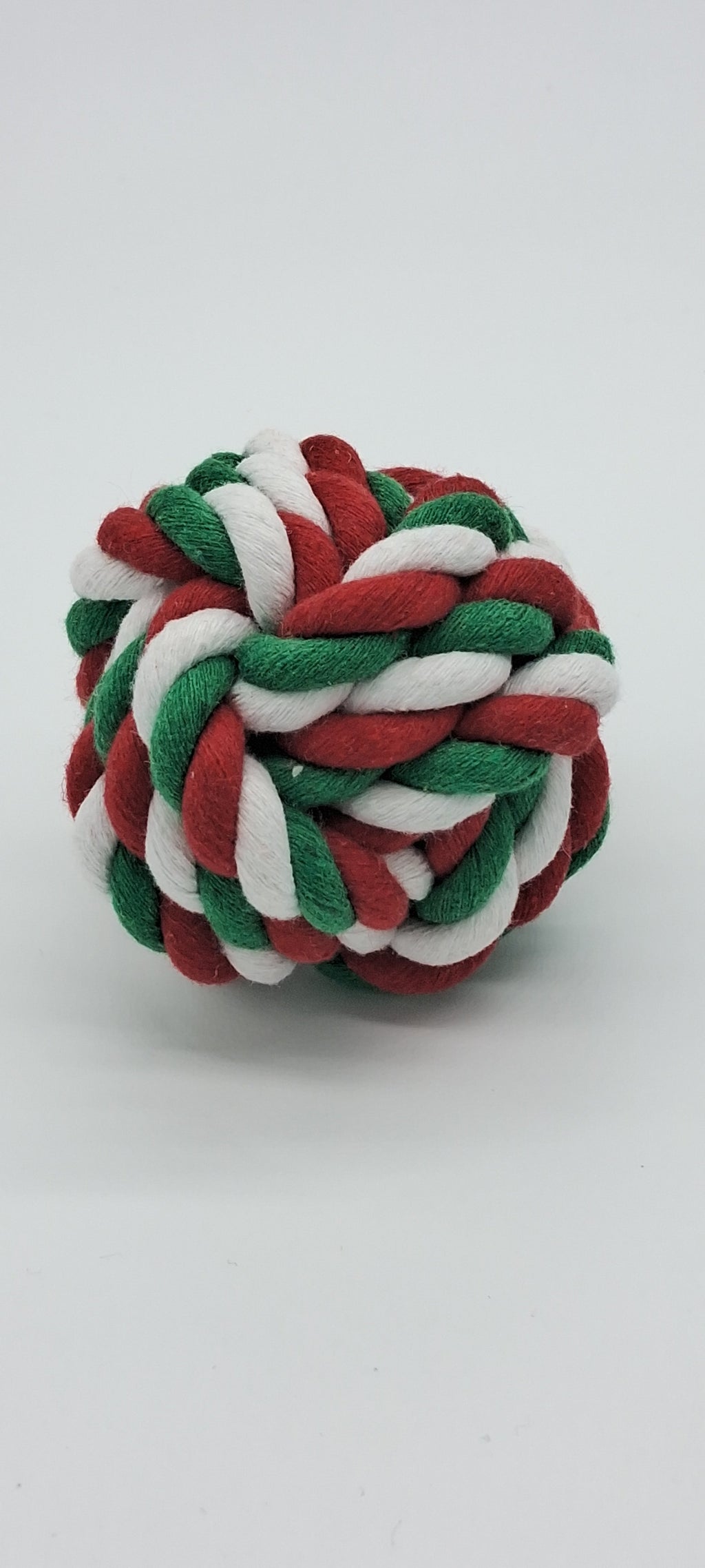 Fetch ball for dogs and cats made of durable woven rope for interactive outdoor playtime — view 3