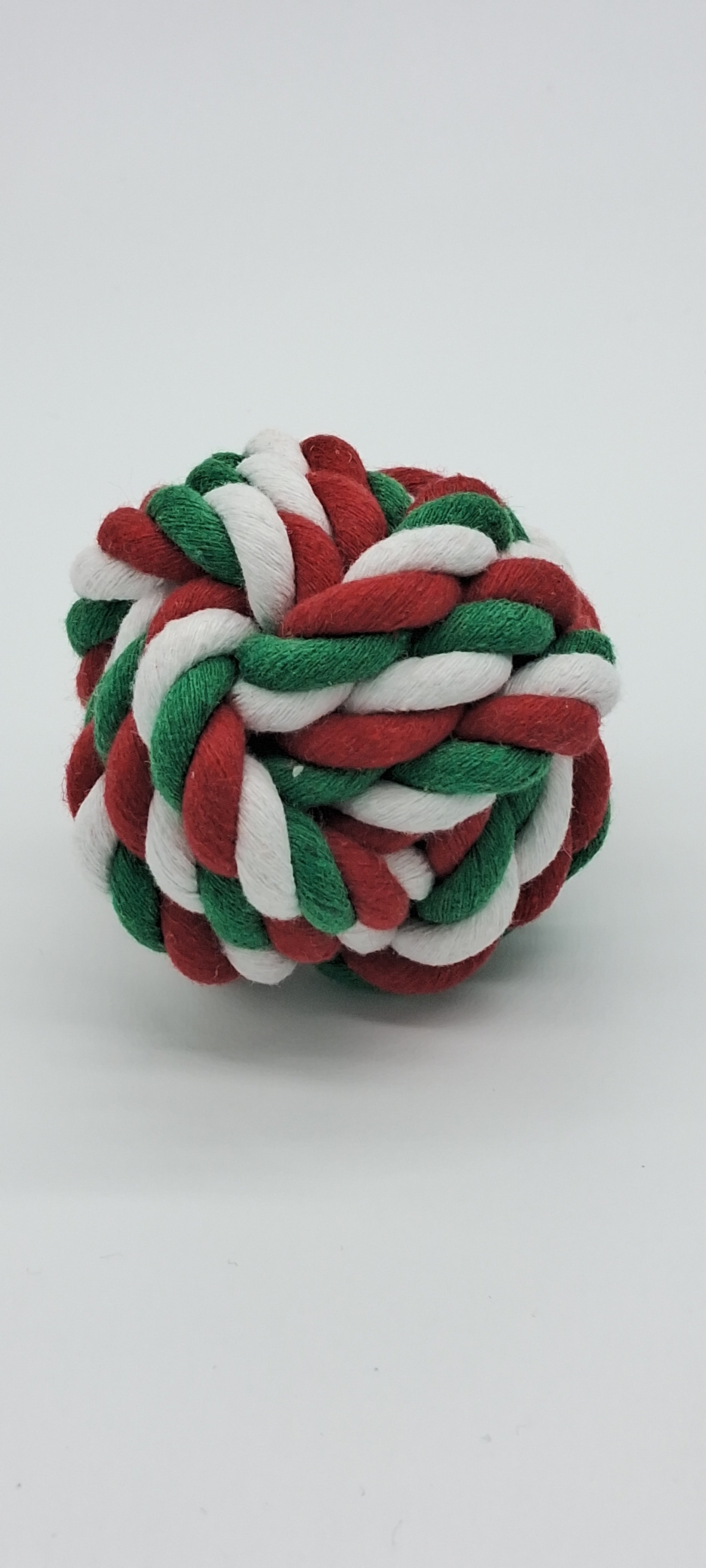 Fetch ball for dogs and cats made of durable woven rope for interactive outdoor playtime — view 3