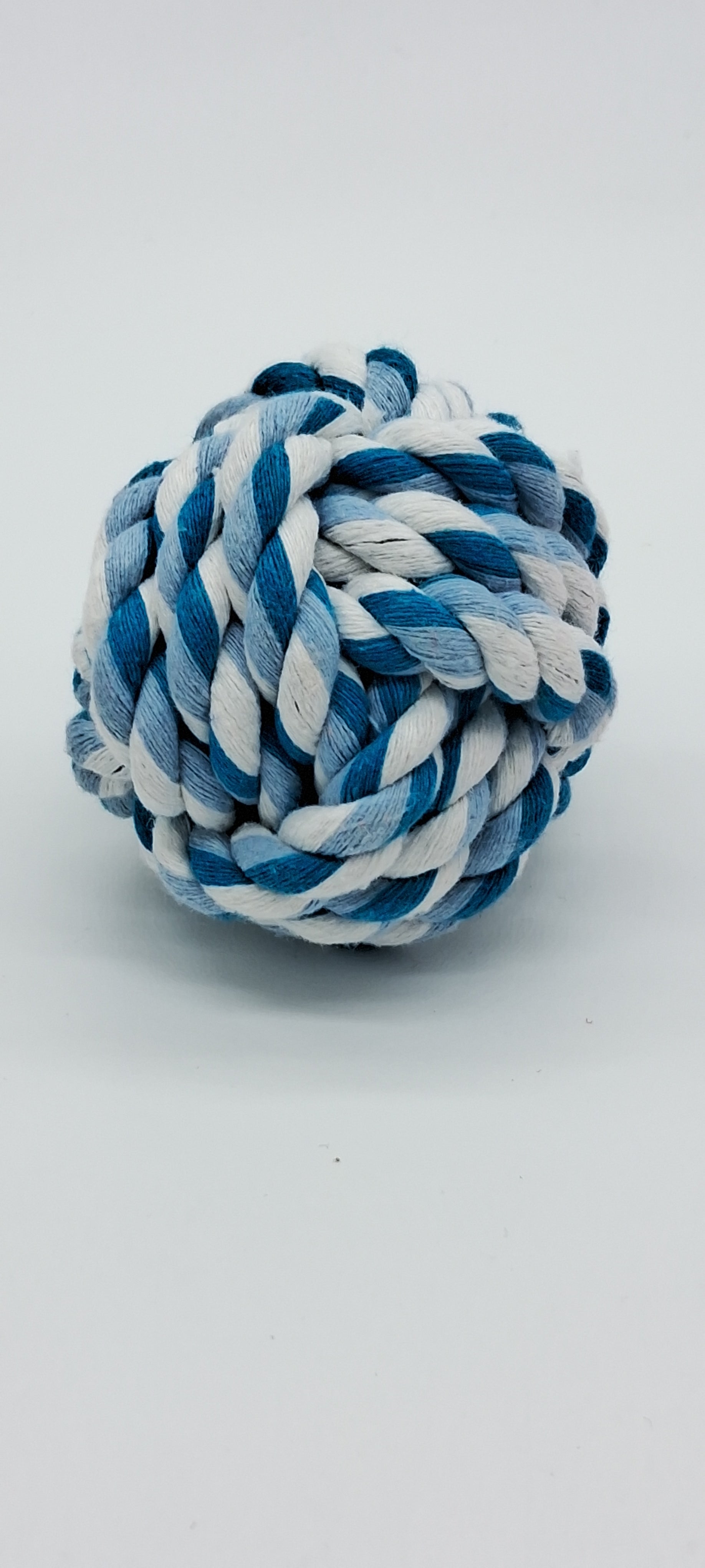 Fetch ball for dogs and cats made of durable woven rope for interactive outdoor playtime — view 4