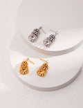 Jingle bell style drop earrings in 18ct gold vermeil with natural freshwater pearls